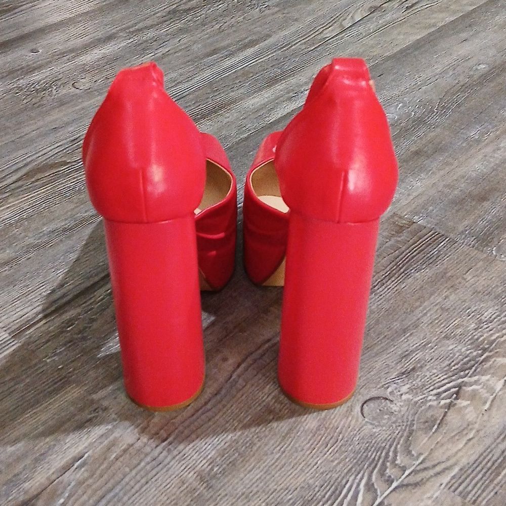 Platform Chunky High Block Square Toe Platform 6"… - image 4